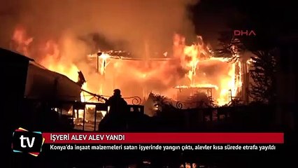 İş yeri alev alev yandı