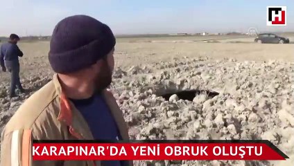 Konya'da yeni obruk oluştu