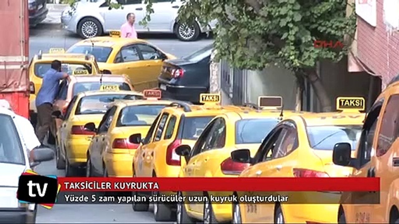 Taksiciler kuyrukta