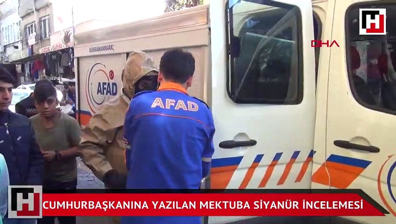 Cumhurbaşkanına yazılan mektuba siyanür incelemesi