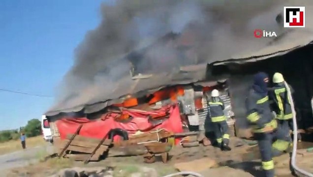 Evlerinin yanışını gözyaşı içinde izlediler