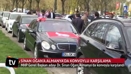 MHP Genel Başkan adayı Sinan Oğan'a Almanya'da konvoylu karşılama