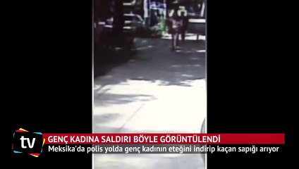 Sokak ortasında genç kadına saldırı