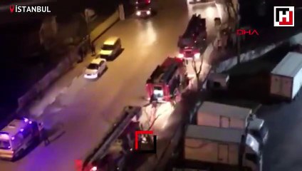 Kartal'da yedek parça deposunda yangın