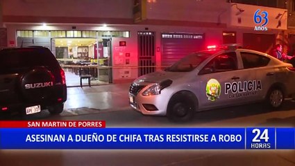 SMP: Investigan asesinato de dueño de chifa que se resistió al asalto de su negocio