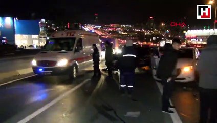 7 araç birbirine girdi...