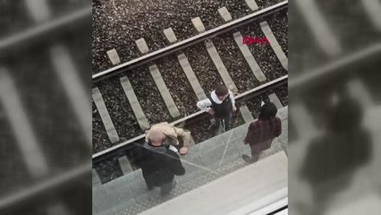 RAYLARA DÜŞTÜ; TREN 3 METRE KALA DURDURULDU