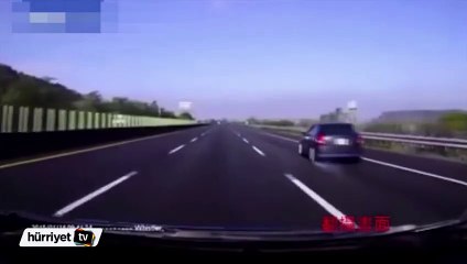 Dehşet verici kaza kameraya böyle yansıdı
