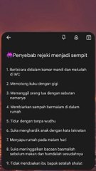 Penyebab rezeki menjadi sempit