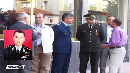 Şehit olan Yarbay  İhsan Ejdar'ın evinde yas