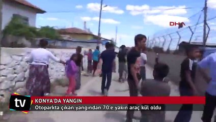 Otoparkta çıkan yangından 70’e yakın araç kül oldu