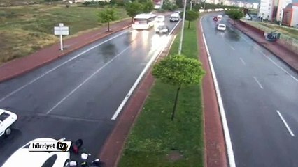 Kayseri'deki trafik kazaları MOBESE'de