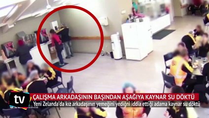 Arkadaşının başından aşağıya kaynar su döktü