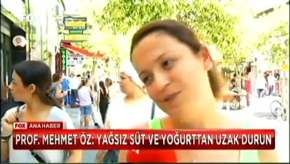 Mehmet Öz: Yağsız süt şekerli su oluyor