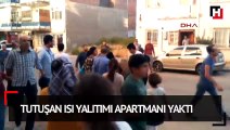 Tutuşan ısı yalıtımı apartmanı yaktı