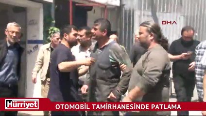 Otomobil tamirhanesinde patlama