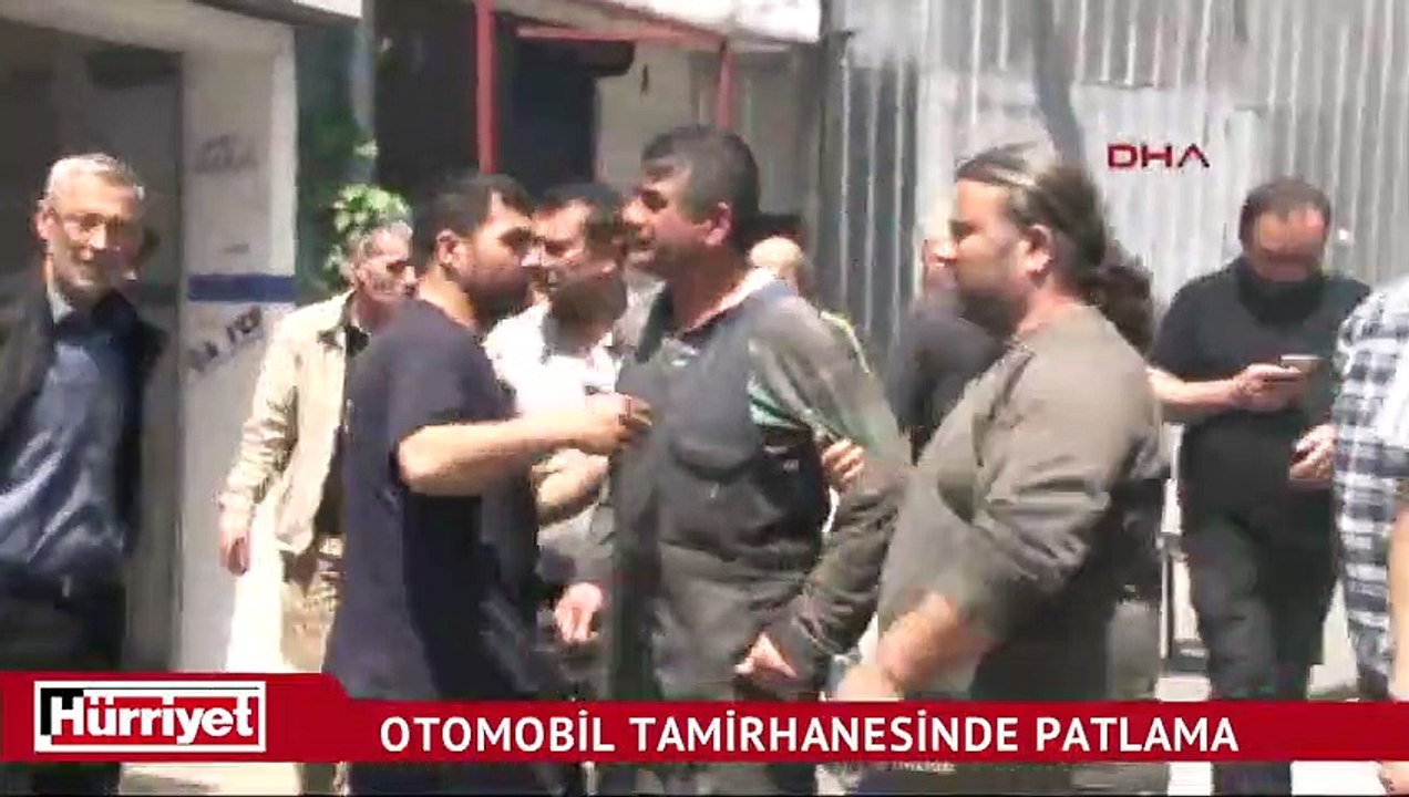 Otomobil tamirhanesinde patlama