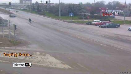Kazaya şahit olduğu yerde kaza yaptı