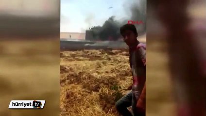 Yangın söndürmeye giden itfaiye aracı, alevlerin arasında kalarak yandı