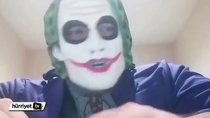 Joker maskeli adam Arap ve Müslümanları tehdit etti