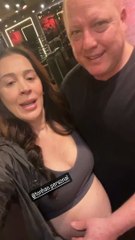 Claudia Raia continua treinando durante a gestação