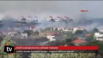 İzmir Karaburun'da orman yangını