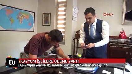 Kayyum maden işçilerine ödeme yaptı