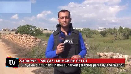 Muhabir haberini sunarken şarapnel parçası isabet etti