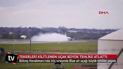 Uçak iniş sırasında büyük tehlike atlattı