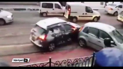 Kazayı tempo tutarak izlediler!