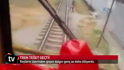 Tren teğet geçti !