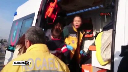 Kocaeli'de öğrenci servisi devrildi