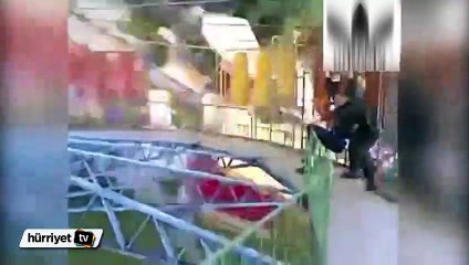 Eğlenmek için gittiği lunaparkta ölümden döndü