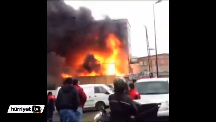 Kocasinan'da mobilya fabrikasında korkutan yangın