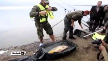 Sapanca Gölü'nde 16 kilo ağırlığında sazan balığı yakalandı