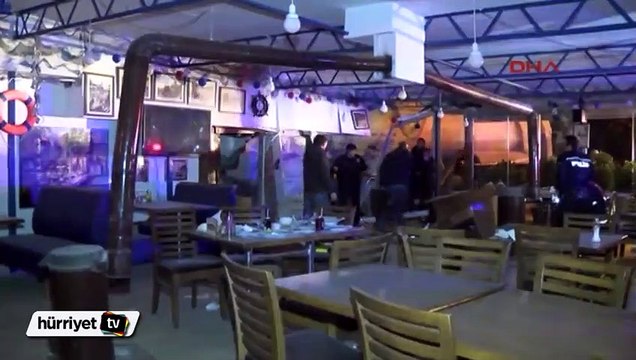 Hafriyat kamyonu restorana girdi