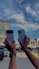 Perbandingan kamera hp samsung z flip 4 vs Iphone 13 promax