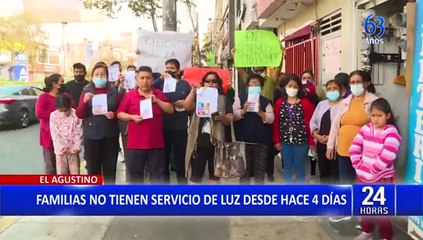 El Agustino: vecinos y comerciantes denuncian que están cuatro días sin luz