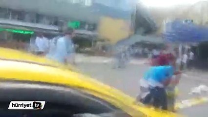 Otogarda bıçaklı-sopalı kavga