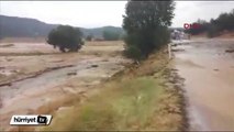 Sel suları nedeniyle Uşak - Kütahya Karayolu ulaşıma kapandı