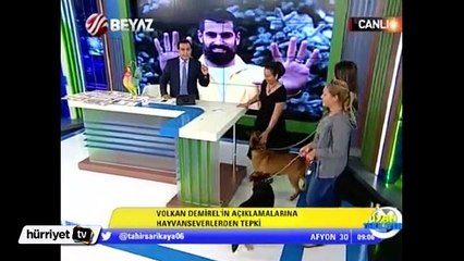 Volkan Demirel'i böyle protesto etti