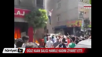 Oğuz Kaan Salıcı patlamada yaralanan hamile kadını ziyaret etti