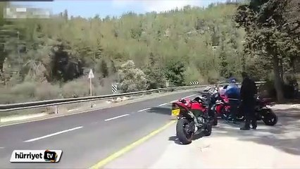 Feci motosiklet kazası kamerada