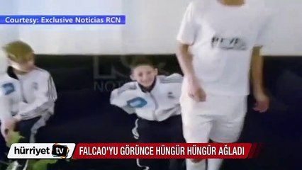Falcao'yu görünce ağlayan çocuk