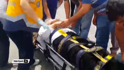 Yaralanan yaşlı adamın yakınları sürücüyü tartakladı