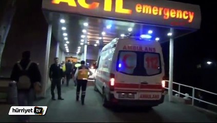 Yaralı savcıyı taşıyan ambulans hastaneye böyle gitti