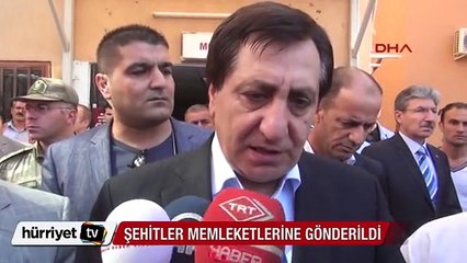 Şanlıurfa'da şehit olan askerler memleketlerine uğurlandı