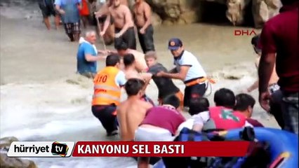Saklıkent Kanyonu'nu sel bastı