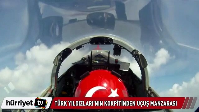 Türk Yıldızları kokpitinden uçuş manzarası