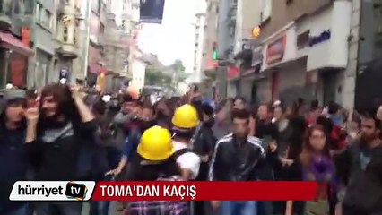 İstiklal'de Toma'dan kaçış